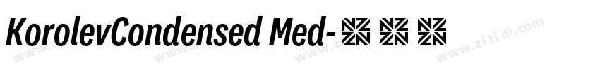 KorolevCondensed Med字体转换